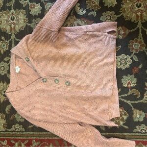 Pink Button-Up Women's Sweater